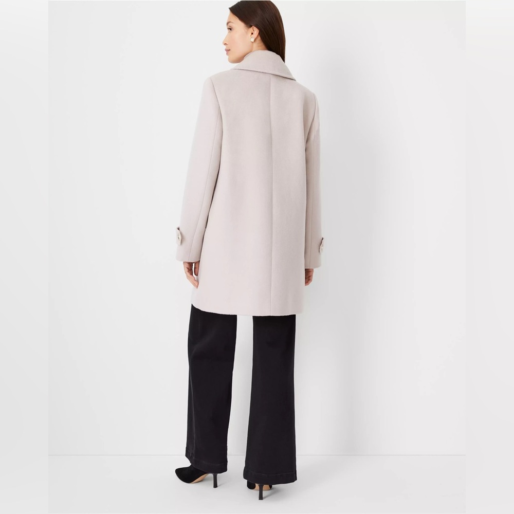 Wool Blend Notched Collar Peacoat - Picture 2 of 4